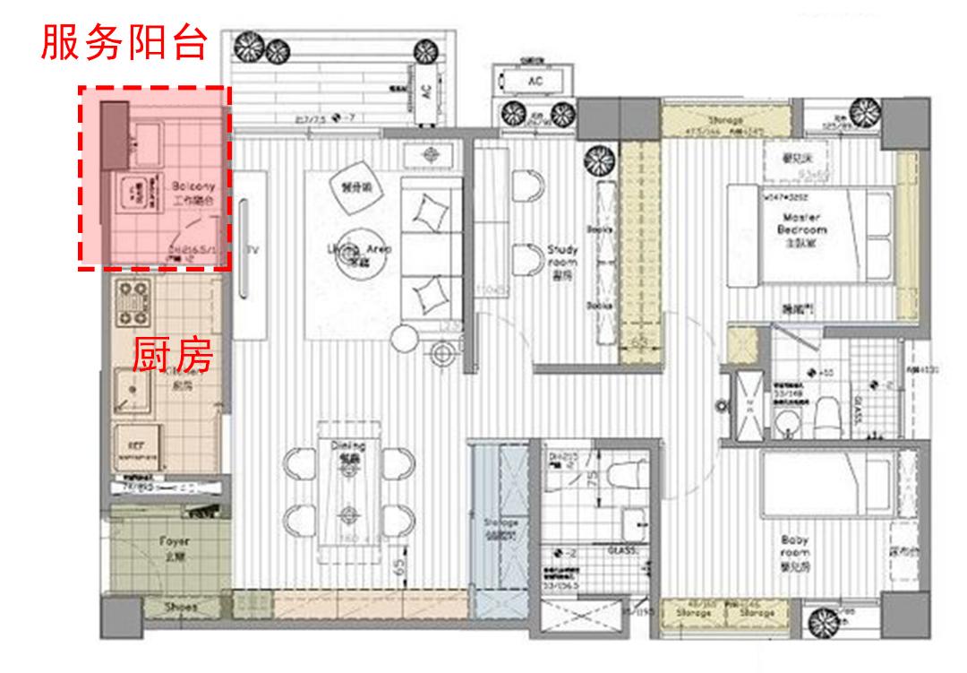 洗衣机的尺寸通常多大(服务阳台配置尺寸大全）